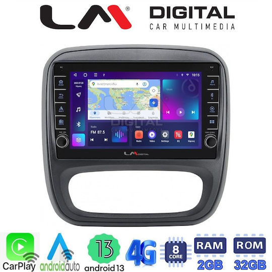 LM Digital Ηχοσύστημα Αυτοκινήτου για Opel Vivaro Fiat Talento Nissan NV300 2014> (Bluetooth/USB/WiFi/GPS/Apple-Carplay/Android-Auto) με Οθόνη Αφής 8"