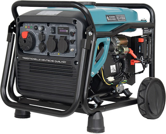 Könner & Söhnen KS 4100iE Генератор Inverter Бензин (четиритактов) Четиритактов с Миза, Гуми и Максимална Мощност 5kVA
