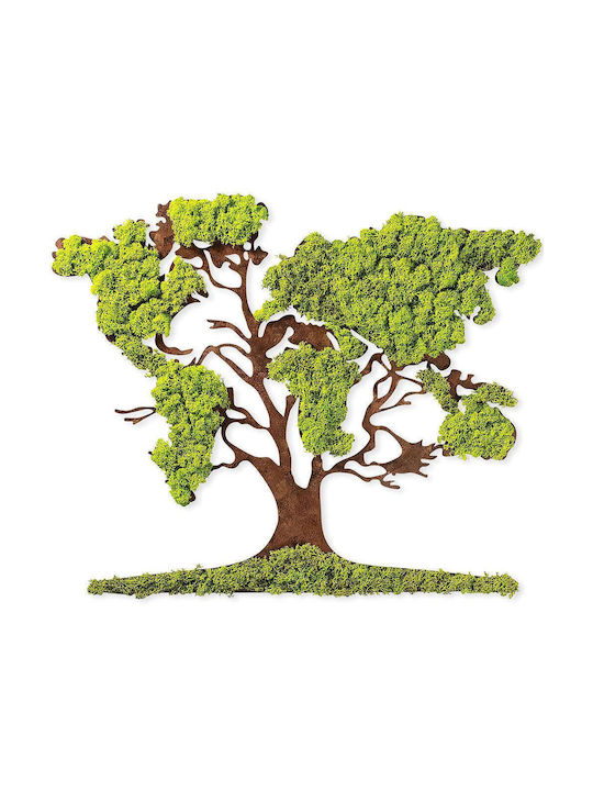 Wallity Wall Decor Tree Handmade Brown Wooden 71x1x59cm