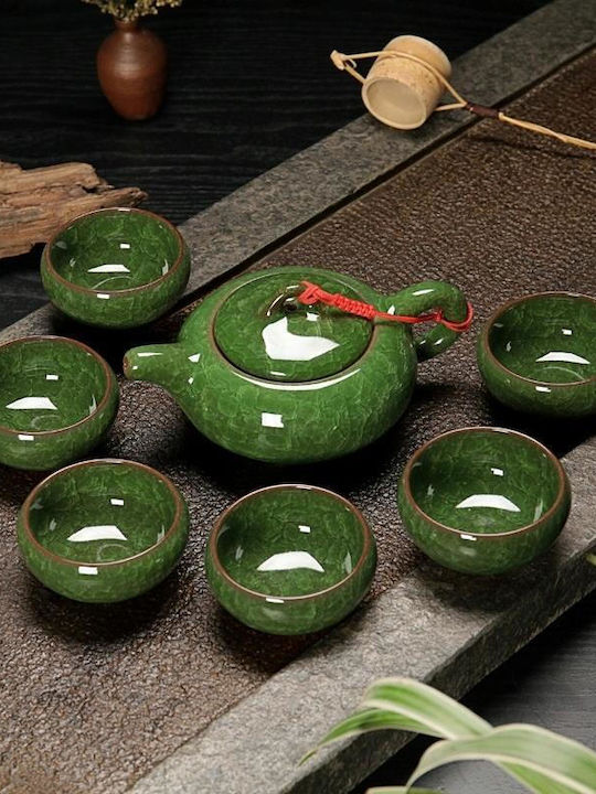 Ceramic Tea Cup Set Green