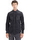Cu mânecă lungă Denim Cămașă Black