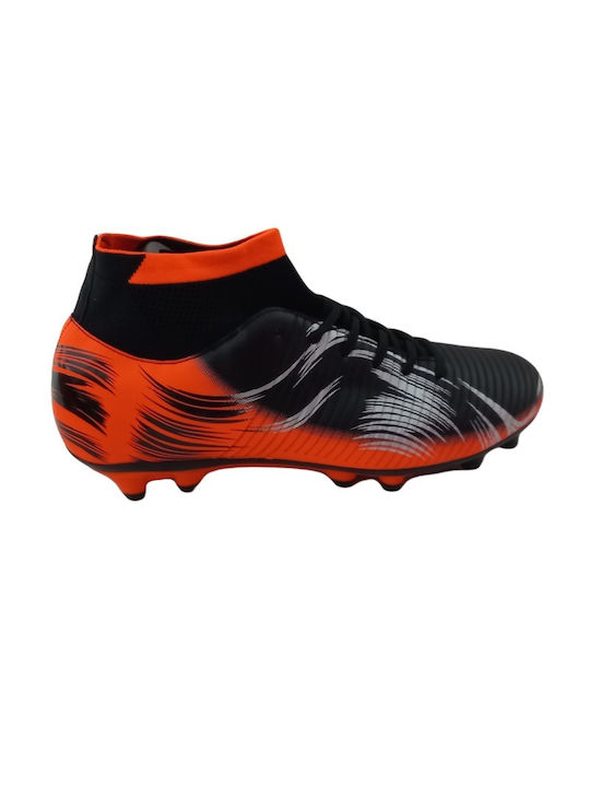 Lion High Football Shoes with Cleats Black