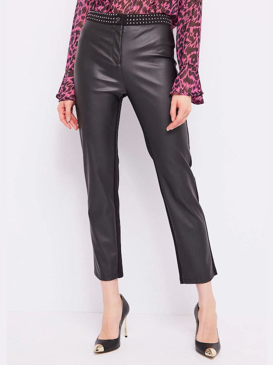 Gaudi Women's Fabric Capri Trousers Black.