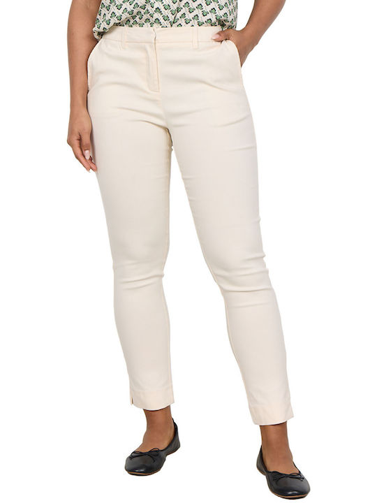 Soya Concept Damen Stoff Capri Hose in Schlanker Passform ecru (ecru)