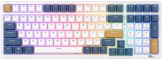 Royal Kludge RK98 Wireless Gaming Mechanical Keyboard with Custom Red switches and RGB lighting (English US) Blue