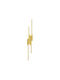 H35 Modern Wall Lamp with Integrated LED and Warm White Light Gold 5x5x5cm