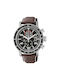 Citizen Eco-drive Watch Chronograph Battery with Brown Leather Strap