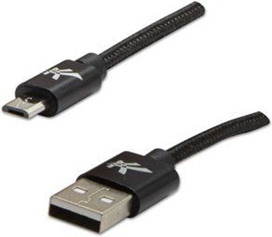 Logo Collection Regulär USB 2.0 auf Micro-USB-Kabel Schwarz 2m 1Stück