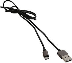 Platinet PUCRP1B Редовна USB 2.0 Микро USB Кабел 1м Черен