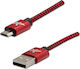 Logo Collection Regular USB 2.0 to micro USB Cable Μαύρο 2m