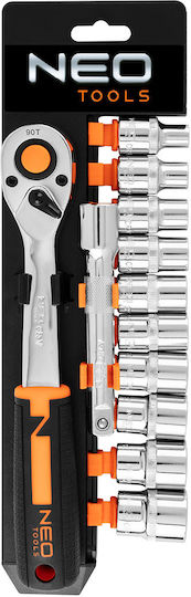 Neo Tools Set de chei tubulare și clichet 1\2" 12buc