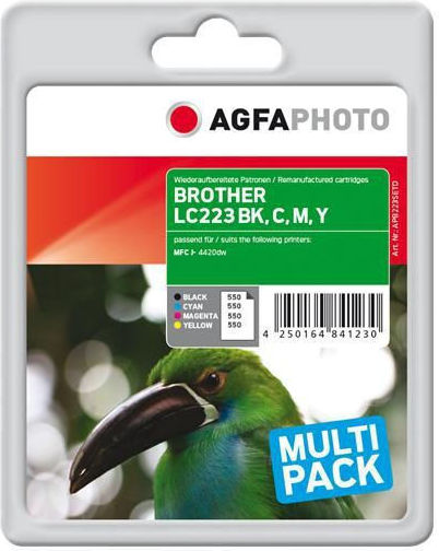 AgfaPhoto Original InkJet Printer Ink Cyan / Magenta / Black / Photo Blue (APB223SETD)