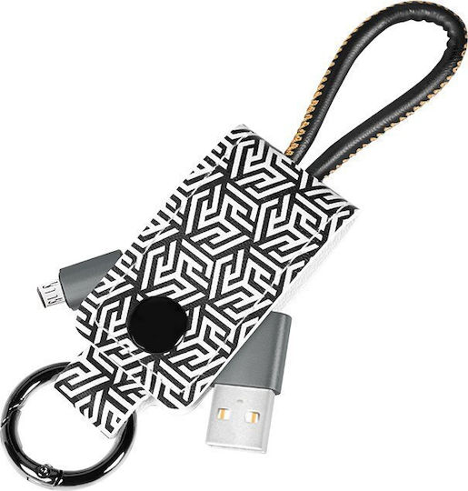 LogiLink Keychain USB 2.0 to micro USB Cable Μαύρο 0.22m (CU0165)