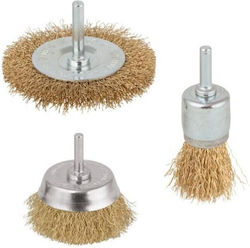 Wolfcraft Tool Wire Brush Set 6mm Set 3 Pieces