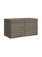 vidaXL Außenlagerbox Rattan Gray L110xB55.5xH60.5cm