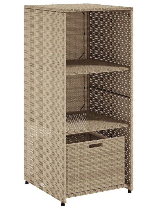 vidaXL Outdoor Storage Box Beige L50xW55xH115cm