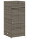 vidaXL Cutie de depozitare pentru exterior Rattan Gri L55xW55xH111buc