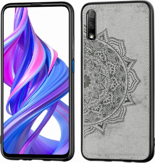Embossed Mandala Pattern Back Cover Plastic / Silicon / Tesatura Magnetic Gri (Honor 9X)