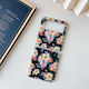 Small Floral Shockproof Back Cover Plastic Black (Galaxy Z Flip3)