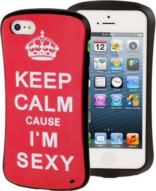 English Letters Pattern Back Cover Σιλικόνης Μωβ (iPhone 5/5s/SE)