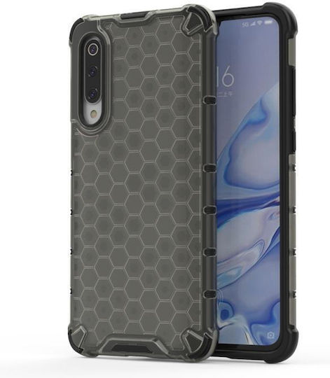 5g Shockproof Honeycomb Back Cover Plastic / Silicone Black (Mi 9 Pro)