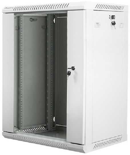Lanberg Wall Mounted Rack Cabinet 15U 60x45x60cm Gray WF01-6415-10S