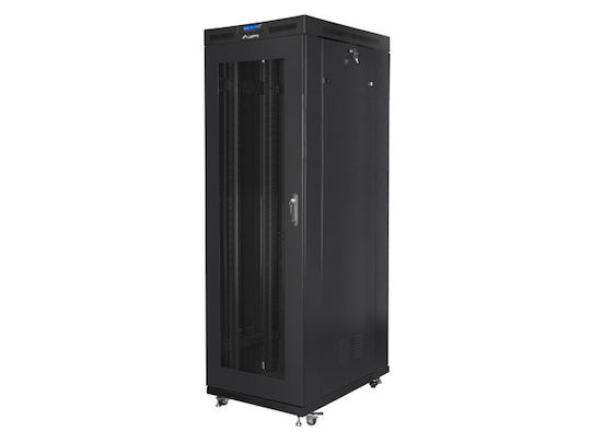 Lanberg Επιδαπέδια Καμπίνα Rack 27U Μαύρο FF01-8227-23BL