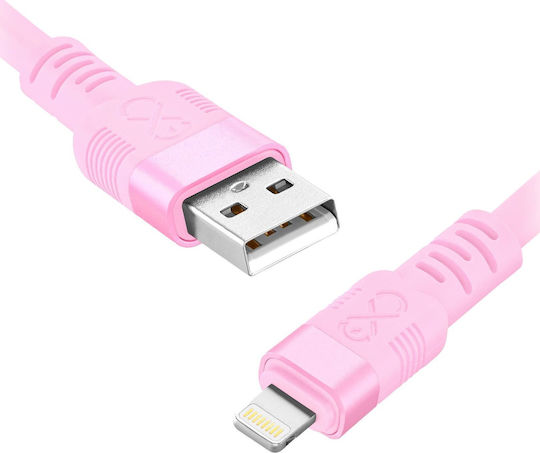 Orno Regular USB-A la Cablu Lightning 29W Roz 0.9m (CABEXCWHPLIGH0.9PMIX)