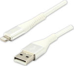 Logo USB-A zu Lightning Kabel Weiß 2m