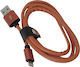 Platinet Редовна USB-A към Lightning кабел Кафяв 1м (PUCLIP1BR)