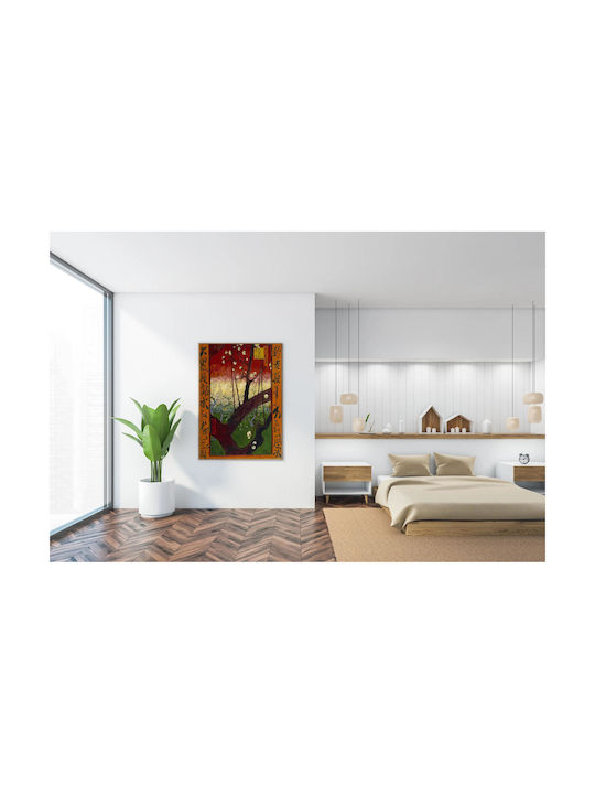 Vincent Van Gogh - Bloeiende Pruimenboomgaard- Naar Hiroshige Painting Copy of Van Gogh on Canvas 70x100cm