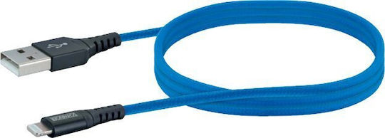 Schwaiger Braided USB-A to Lightning Cable Μπλε 1.2m (LPRO440501)