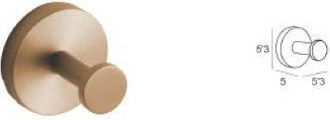 Imex Single Wall-Mounted Bathroom Hook ​5.3x5.3cm Pink