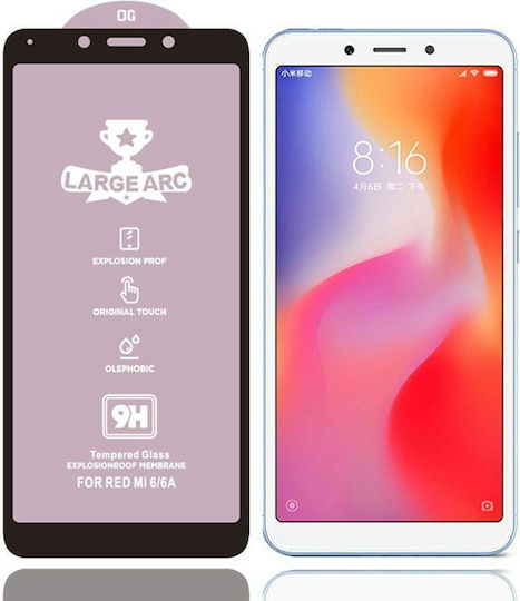 9h Hd Full Face Tempered Glass (Redmi 6/6a)