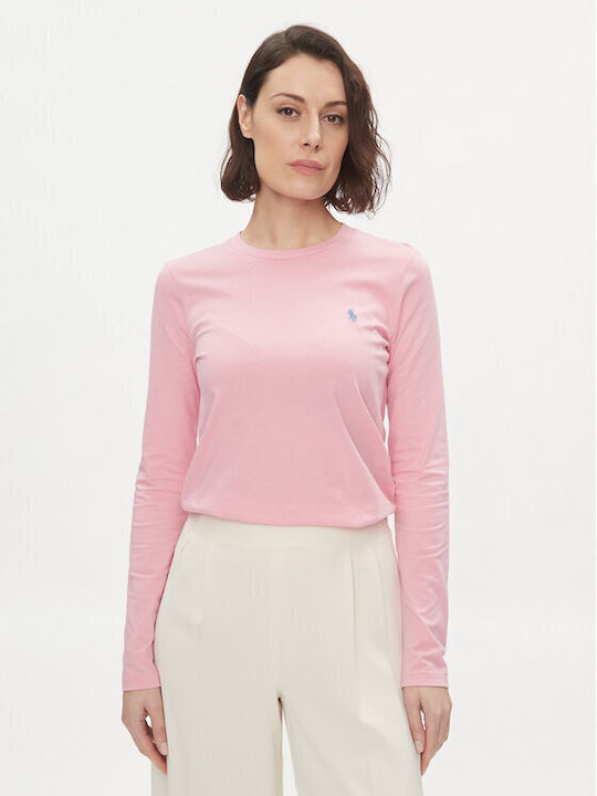 Ralph Lauren Women's Athletic Blouse Long Sleeve Pink