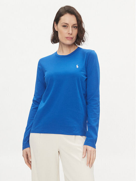 Ralph Lauren Women's Athletic Blouse Long Sleeve Navy Blue