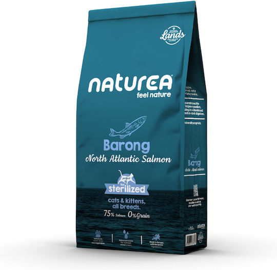 Naturea Lands Суха Храна без Зърнени за Кастрирани Котки с Сьомга 1.6кг