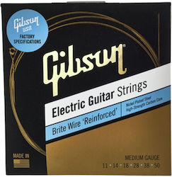 Gibson Brite Wire Verstärkte Mittlere E-Gitarrensaiten 11 Zoll