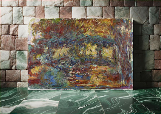Claude Monet's The Japanese Footbridge (1920–1922) Картина Платнен 150x100см
