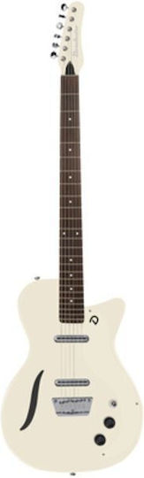 Danelectro 56 Vintage Baritone White Електрическа Китара Бял