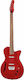 Danelectro 56 Vintage Baritone Red Metal Elektrische Gitarre Rot mit Tasche