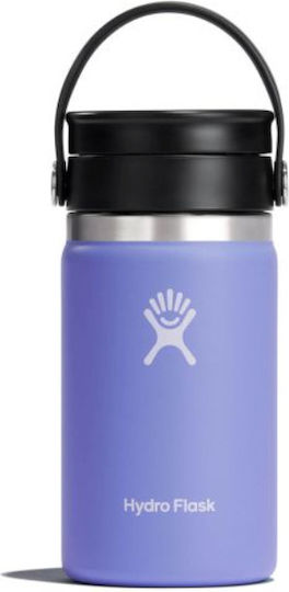 Hydro Flask Wide Mouth Μπουκάλι Θερμός Ανοξείδωτο BPA Free 355ml Μωβ