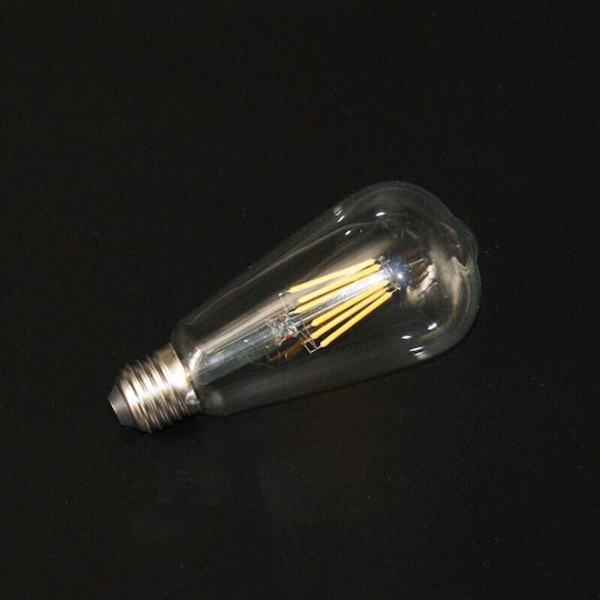 LED Bulb 6W for Socket E27 and Shape ST64 Natural White