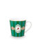 PiP Studio Love Birds Medallion Stripes Emerald-green Κούπα Κεραμική Πράσινη 250ml