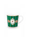 PiP Studio Love Birds Medallion Stripes Mug from Porcelain Green 150ml