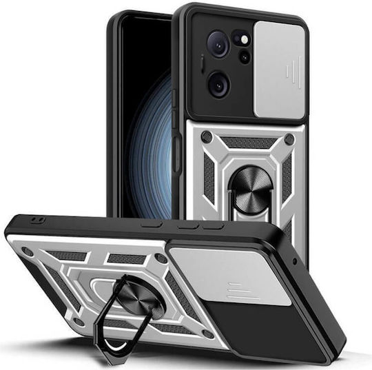 Bodycell Slide Umschlag Rückseite Kunststoff / Silikon Gray (Xiaomi 13T, Xiaomi 13T Pro)
