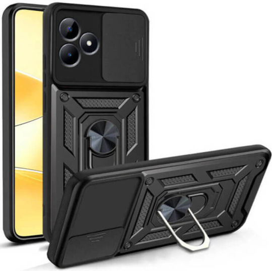 Bodycell Slide Back Cover Μεταλλικό Μαύρο (Realme C51)