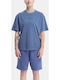 Identity Washed T-shirt Μπλε