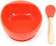 Baby Food Container Set made of Silicone Red 2pcs