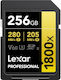 Lexar Professional 1800x SDXC 256GB U3 V60 UHS-...